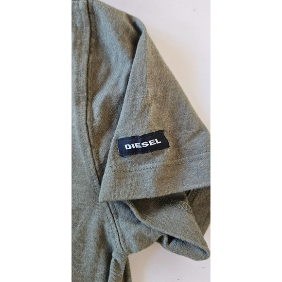 Diesel Boys T Shirt Small Green Short Sleeve Logo Print Crewneck Basic Tee - Picture 3 of 5